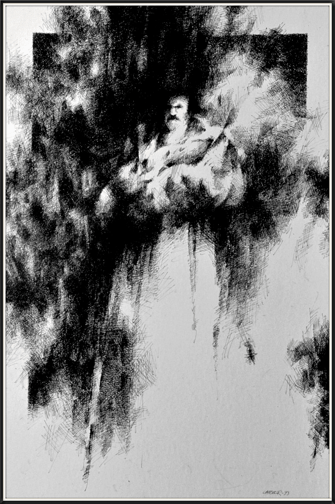 1993 Monsieur Balzac (encre 30''x20'') $650