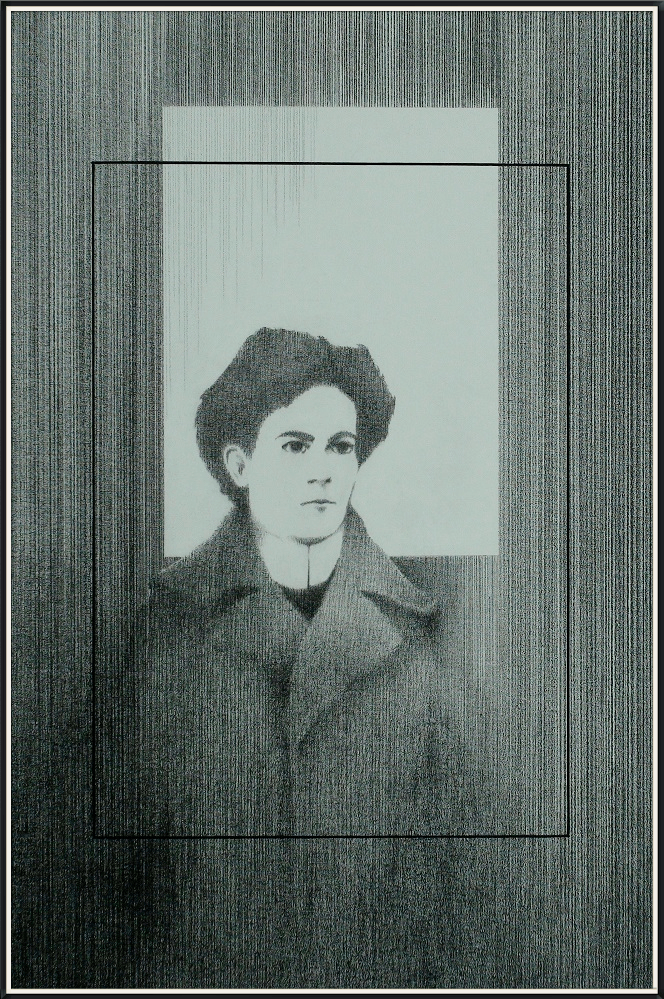 2012 Émile (acrylique pierre noir)